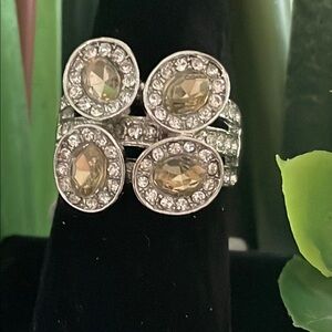 Elegant Silver and Gold-Toned Ring